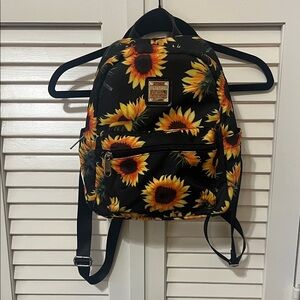 Sunflower Print Backpack